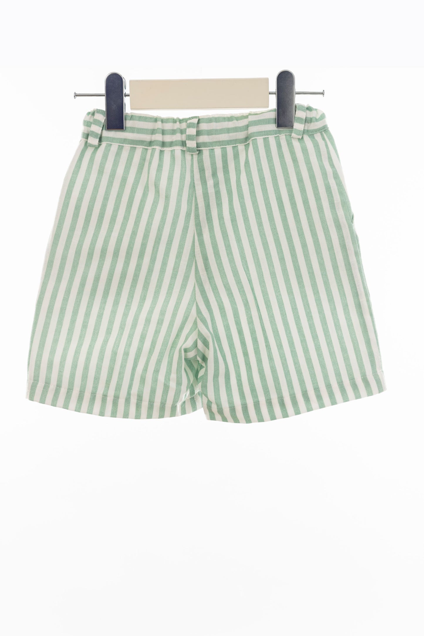 Green striped shorts