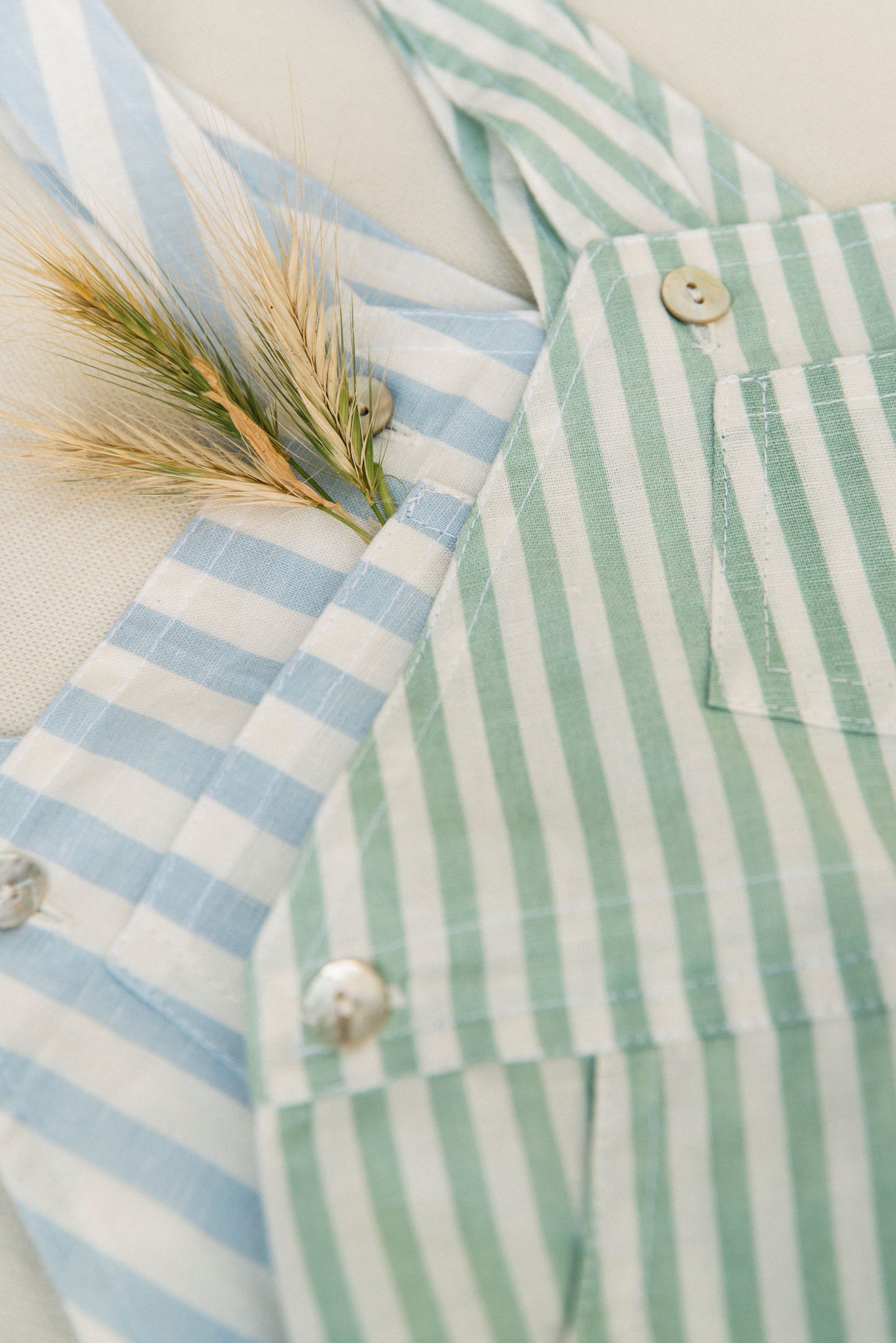 Striped dungarees