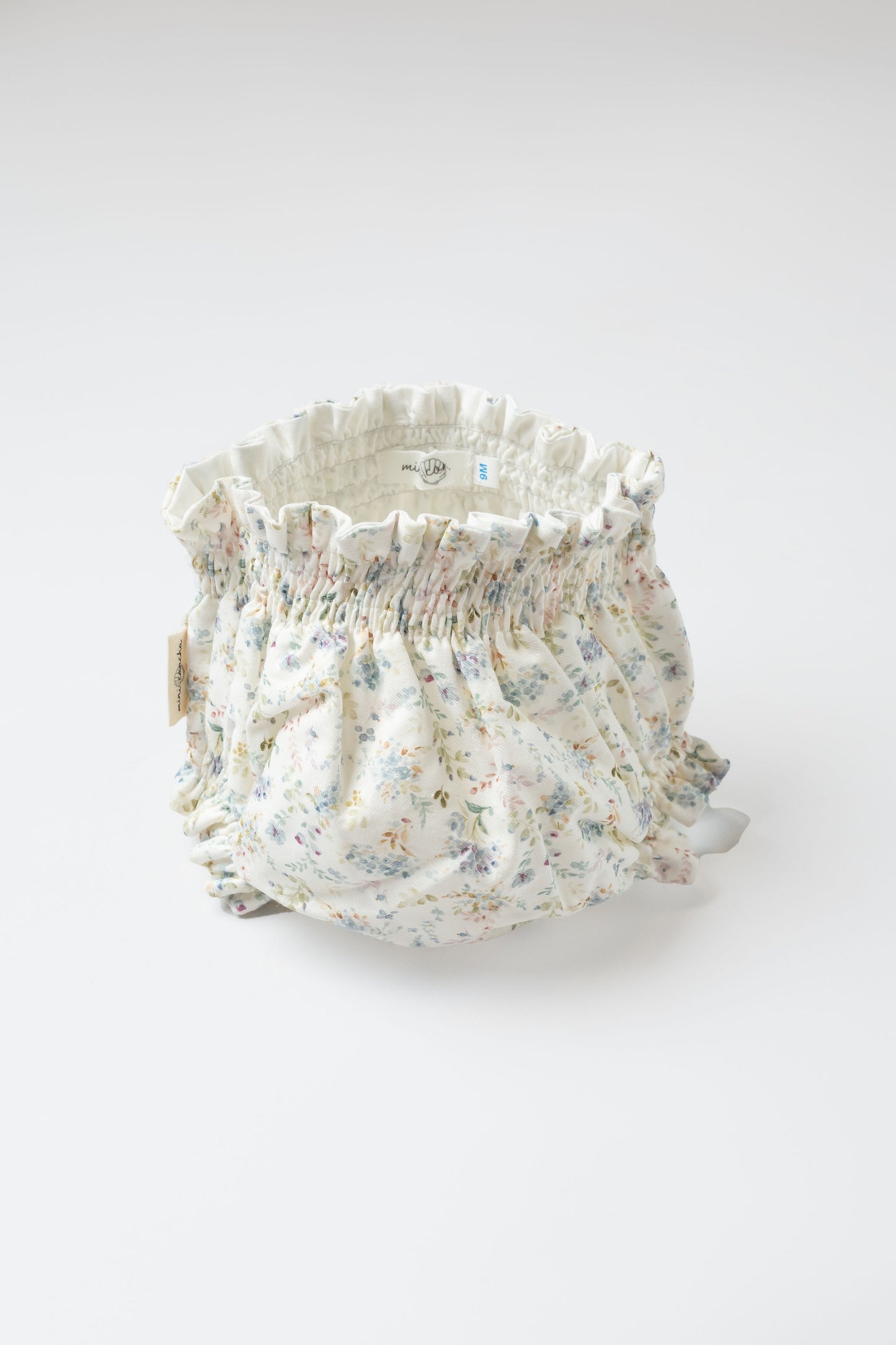 Blue floral diaper cover