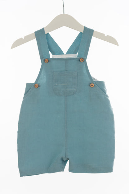 Short leg dungarees with front pocket