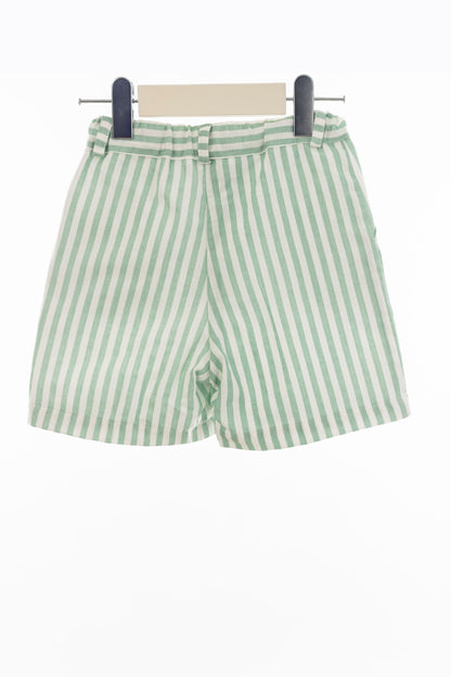 Green striped shorts