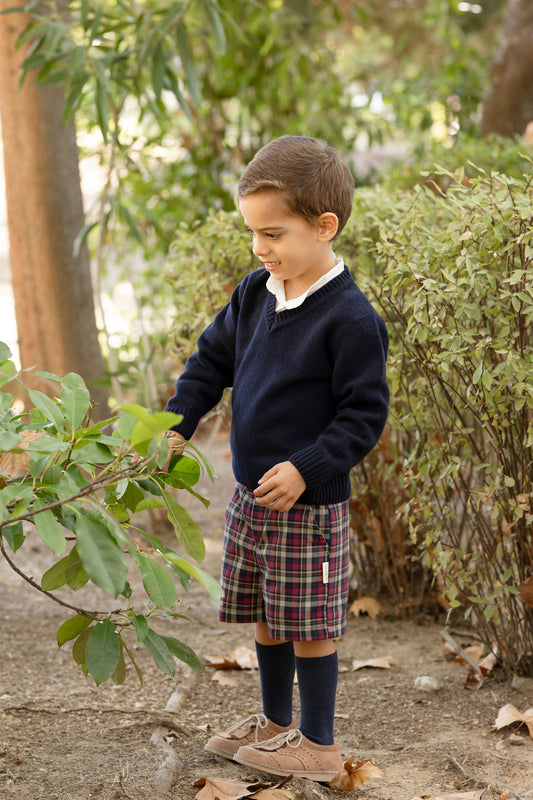 Christmas Checkered Shorts