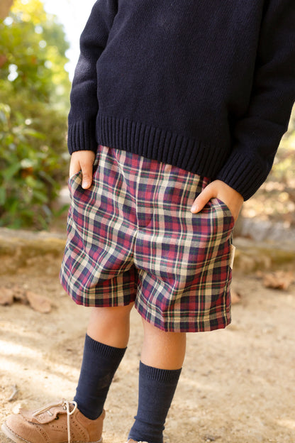 Christmas Checkered Shorts