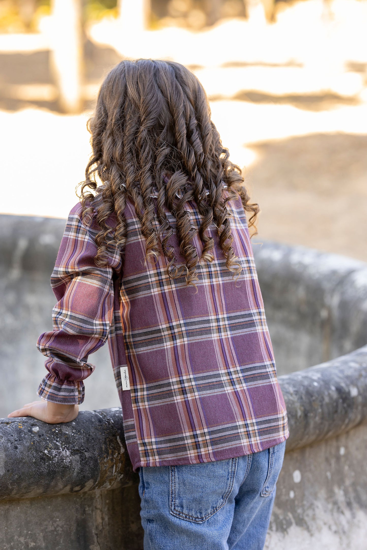 Burgundy plaid blouse