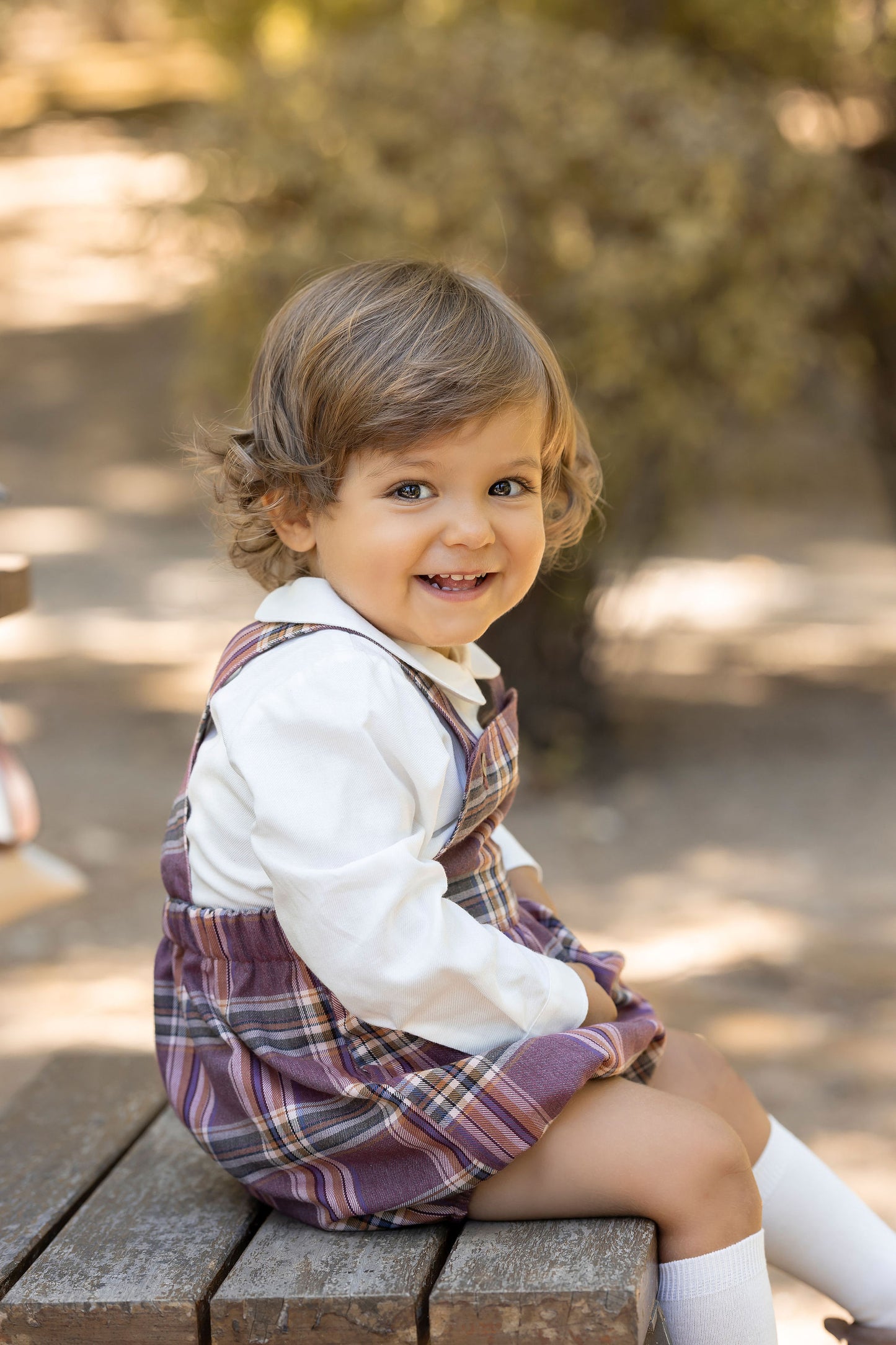 Fofo de alças xadrez bordô