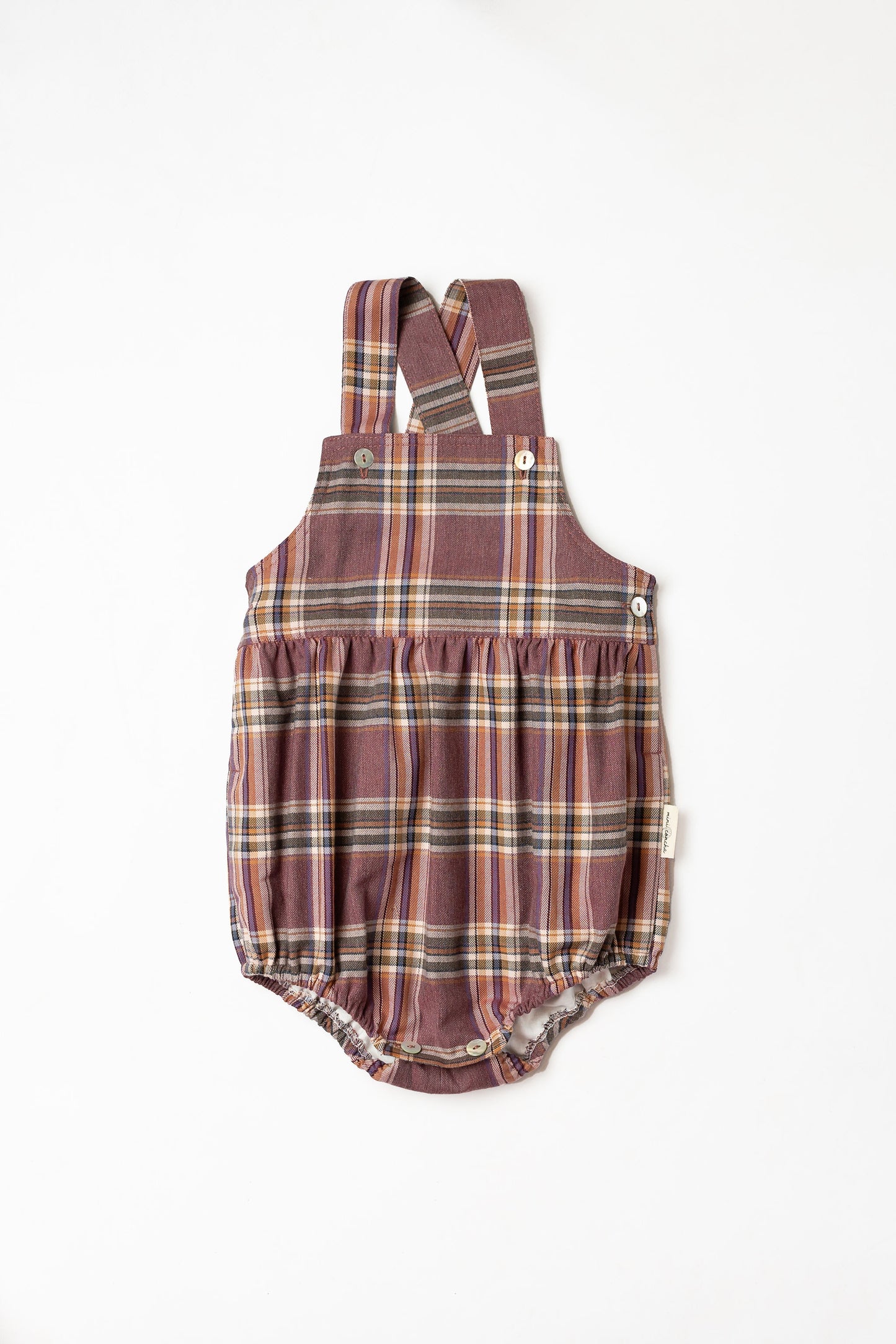 Fofo de alças xadrez bordô