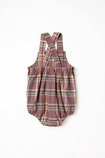 Fofo de alças xadrez bordô