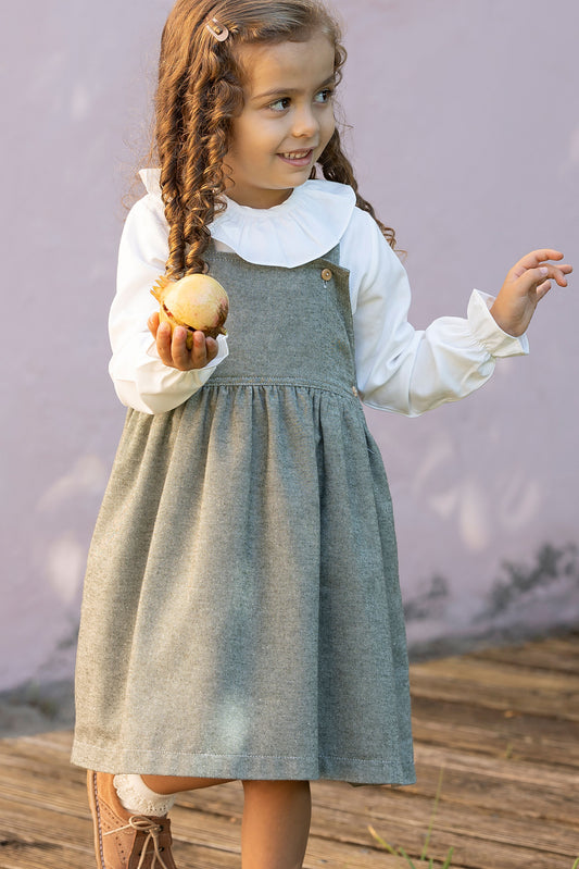 Green bib skirt