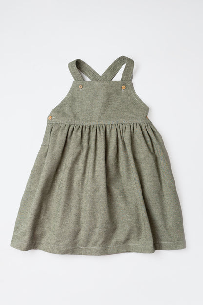 Green bib skirt